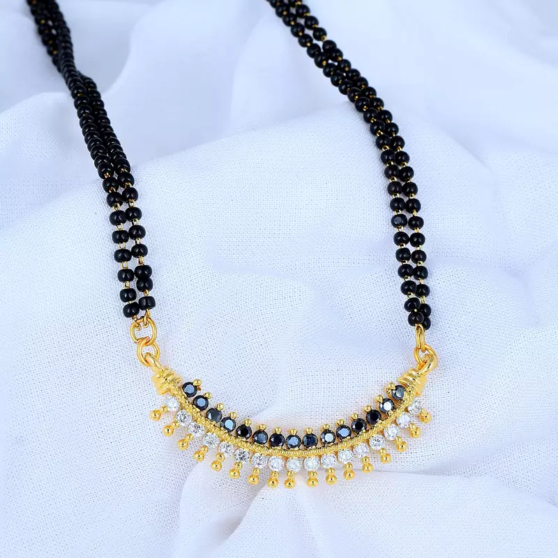 Black Stone American Diamond Mangalsutra