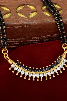 Black Stone American Diamond Mangalsutra