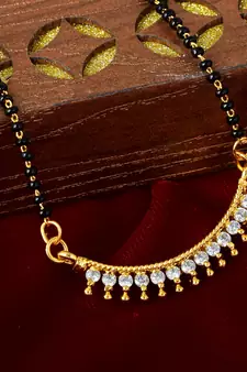 White American Diamond Mangalsutra