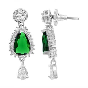 Green Monalisa American Diamond Traditional Necklace Sets For Women 3