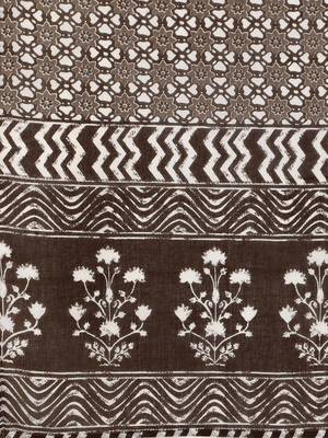 Brown printed cotton cotton-kurtis 5