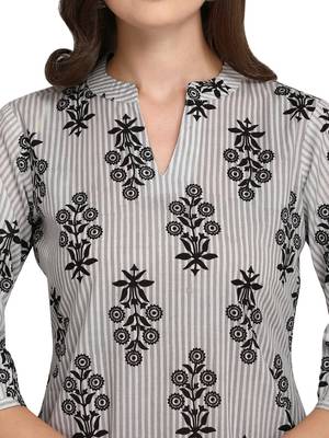 White printed cotton cotton-kurtis 4