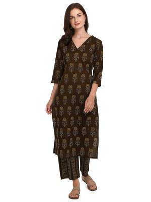 Green printed cotton cotton-kurtis 1