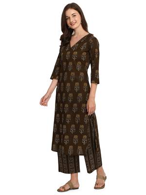 Green printed cotton cotton-kurtis 3