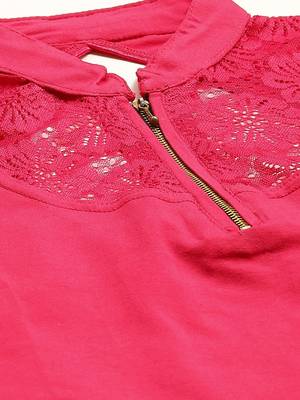 VASTRANAND Women Pink Solid Stretchable Saree Blouse 2