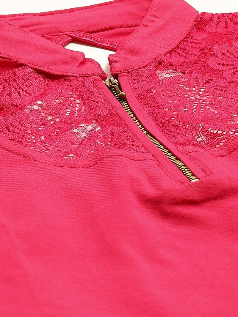 VASTRANAND Women Pink Solid Stretchable Saree Blouse