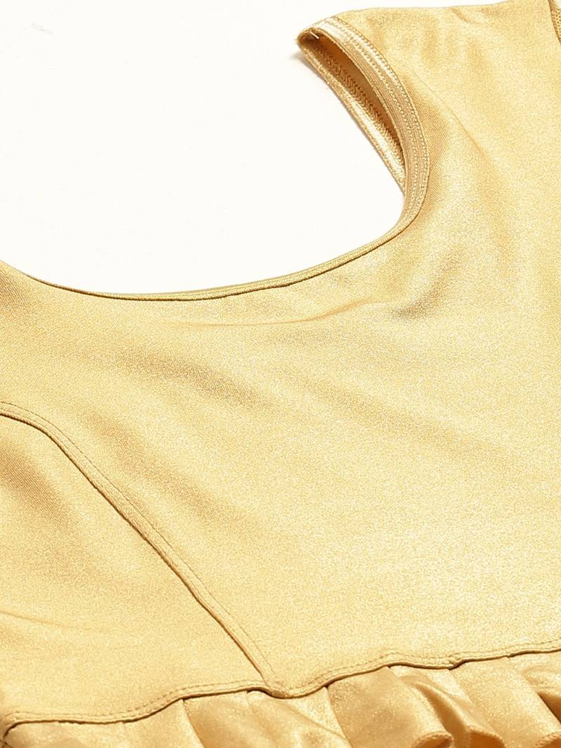 VASTRANAND Women Beige Solid Stretchable Saree Blouse