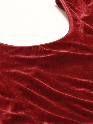 VASTRANAND Women Maroon Stretchable Velvet Saree Blouse 2