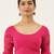 VASTRANAND Women Pink Solid Stretchable Ari Work Saree Blouse