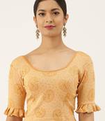 VASTRANAND Women Yellow Printed Stretchable Blouse