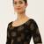 VASTRANAND Women's Black and Orange Printed Stretchable Blouse