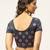 VASTRANAND Women Navy Blue & Golden Gotta Patti Stretchable Saree Blouse