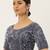 VASTRANAND Women Grey Embellished Sequence Stretchable Velvet Saree Blouse