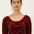 VASTRANAND Women Maroon Embellished Sequence Stretchable Velvet Saree Blouse