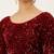 VASTRANAND Women Maroon Embellished Sequence Stretchable Velvet Saree Blouse