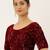 VASTRANAND Women Maroon Embellished Sequence Stretchable Velvet Saree Blouse