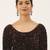 VASTRANAND Women Burgundy Stretchable Velvet Sequence Saree Blouse