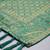 VASTRANAND Teal & Gold-Toned Woven Design Dupatta