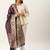 VASTRANAND Purple & Gold-Toned Woven Design Dupatta