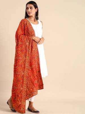 VASTRANAND Multicoloured Embroidered Dupatta 1