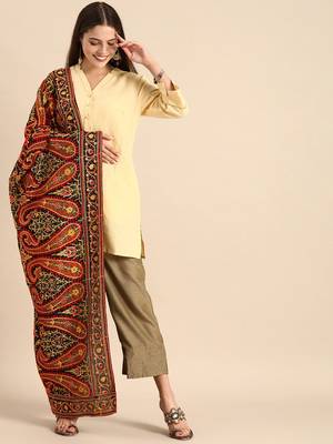 VASTRANAND Multicoloured Embroidered Dupatta 1