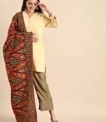 VASTRANAND Multicoloured Embroidered Dupatta