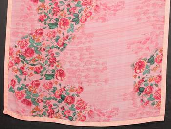Multicolor Digital Print Weightless Georgette Saree with Lace Border & Blouse Piece 5