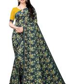 Multicolor Digital Print Weightless Georgette Saree with Lace Border & Blouse Piece