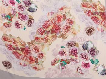 Multicolor Digital Print Weightless Georgette Floral Print Saree with Blouse Piece 5