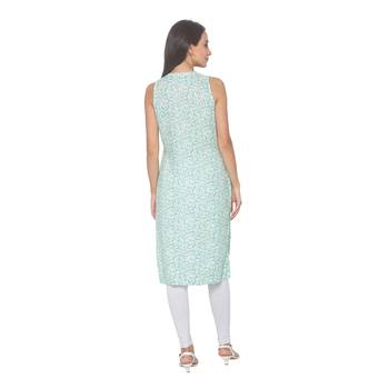 Multicolor printed viscose rayon long-kurtis 3