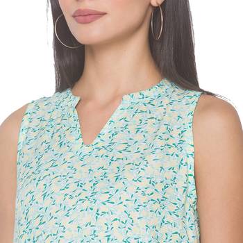 Multicolor printed viscose rayon long-kurtis 5