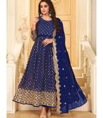 Royal Blue Georgette Anarkali Salwar Kameez
