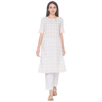 Multicolor woven viscose rayon long-kurtis 1