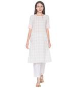 Multicolor woven viscose rayon long-kurtis