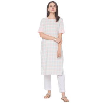 Multicolor woven viscose rayon long-kurtis 2