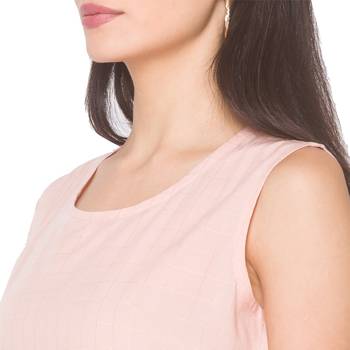 Pink woven viscose rayon long-kurtis 5