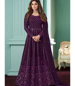 Purple Georgette Anarkali Salwar Kameez