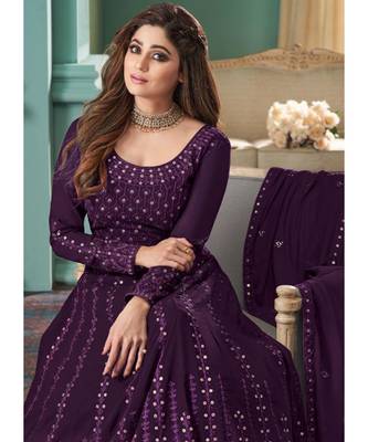 Purple Georgette Anarkali Salwar Kameez 2