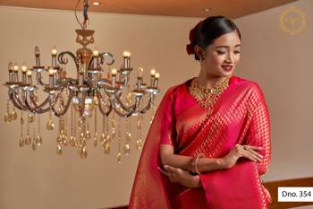 Pink Color Traditional Kanjivaram & Kanchipuram WOVEN SILK BLEND Style Inspired Designer saree 2