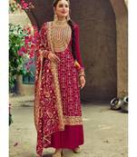 Rani Pink Georgette Party Wear Salwar Kameez