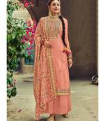 Peach Georgette Party Wear Salwar Kameez