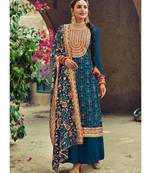 Teal Georgette Party Wear Salwar Kameez