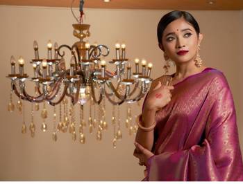 Purple Color Traditional Kanjivaram & Faux KanchipuramWOVEN SILK BLEND Style Inspired Designer saree 2