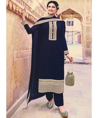 Royal Blue Georgette Party Wear Salwar Kameez 1