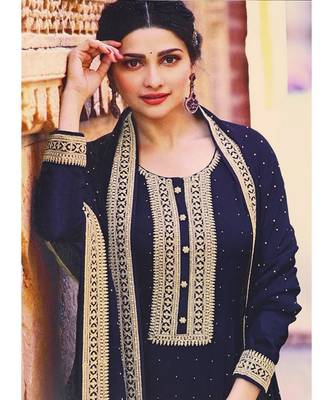 Royal Blue Georgette Party Wear Salwar Kameez 2