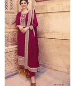 Rani Pink Georgette Party Wear Salwar Kameez