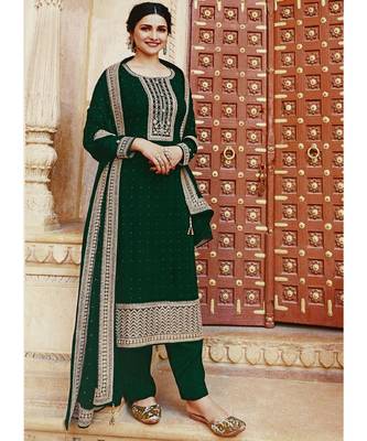 Green Georgette Party Wear Salwar Kameez 1