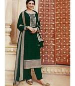 Green Georgette Party Wear Salwar Kameez