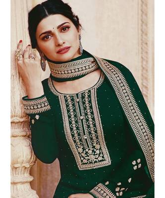Green Georgette Party Wear Salwar Kameez 2