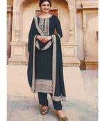 Navy Blue Georgette Party Wear Salwar Kameez
